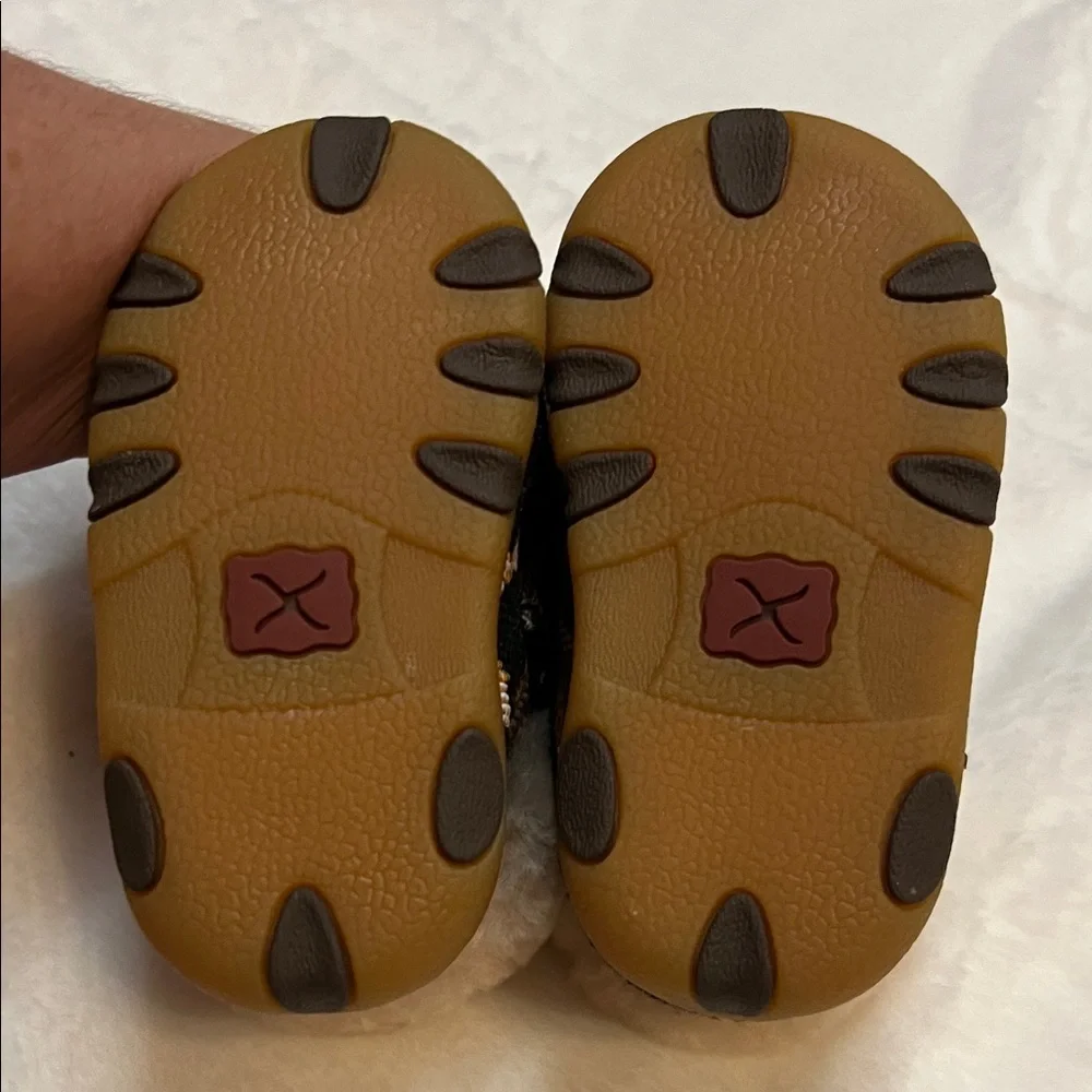 Twisted X Tan and Brown Baby Booties